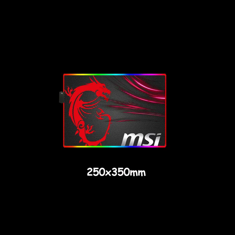 Mrgbest MSI myszy LED RGB Duży rozmiar XXL Gamer Anti-Slip Rubber Pad Odtwórz Maty Gaming Klawiatura Laptop PC