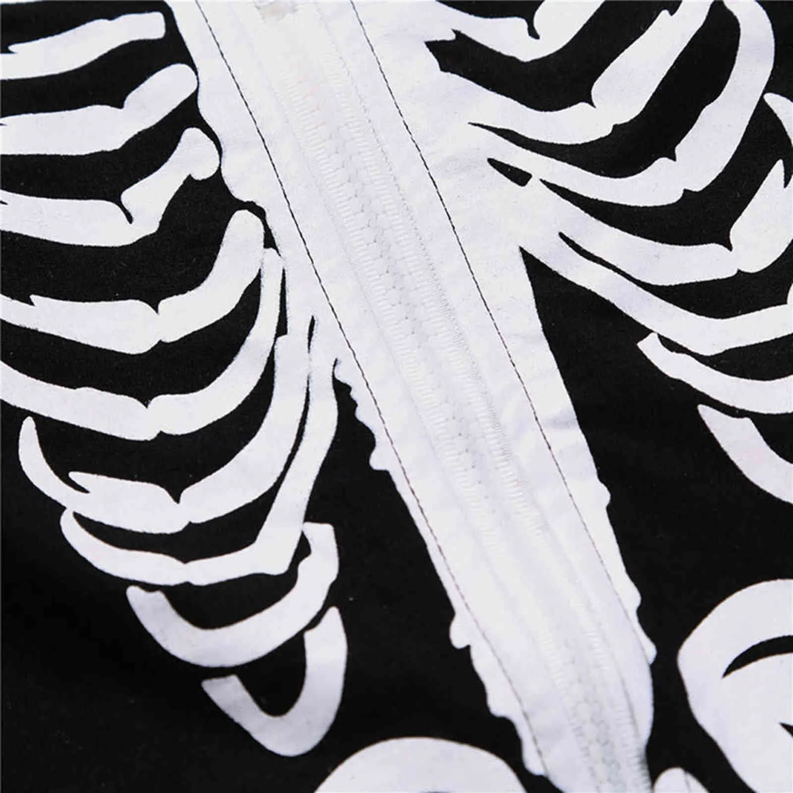 Halloween kostym född baby pojke flicka skelett rompers långärmad jumpsuit kläder cosplay spädbarn 211101