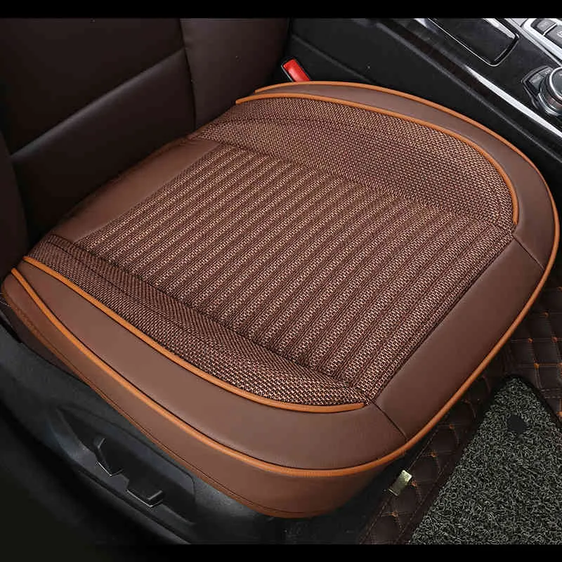 3D кожаный автомобильный сиденья крышка подушки льна четыре сезона универсальная дышащая линия передний протектор для большинства седан внедорожников