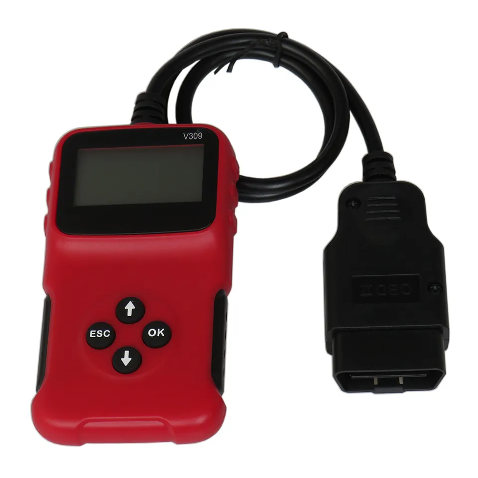 2021 NEW V309 OBDII Auto Diagnostic Scanner Handheld ELM327 V-309 OBD2 Bil Diagnostic Reparationsverktyg Radera / återställa felkoder Läsare