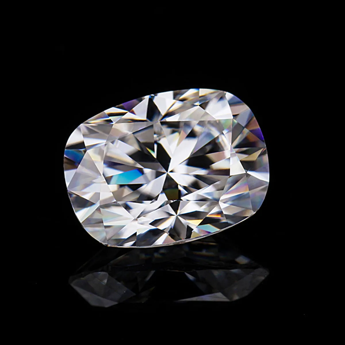 100% подлинные свободные драгоценные камни Moissanite камни GRA D Цвет VVS1 5 * 7 мм 1CT Cushion Form Lab Diamond для бриллиантового кольца в массовом GEM
