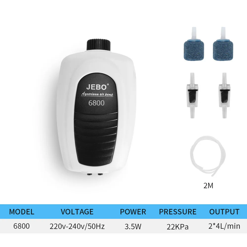 Aria acquario ultra silenziosa Compressore d'aria Oxygen AirSingle Double Outlet 220-240V Volume d'aria regolabile wate