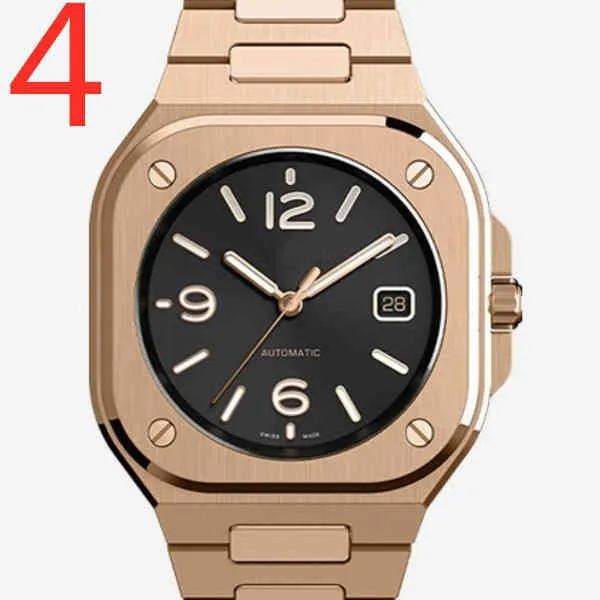 Bell Ross Herren-Armbanduhr, Premium, klassisch, quadratisch, Quarz, Luxus-Datum, Stahlband, Montre Homme-Armbanduhr, Relogio Masculino253L