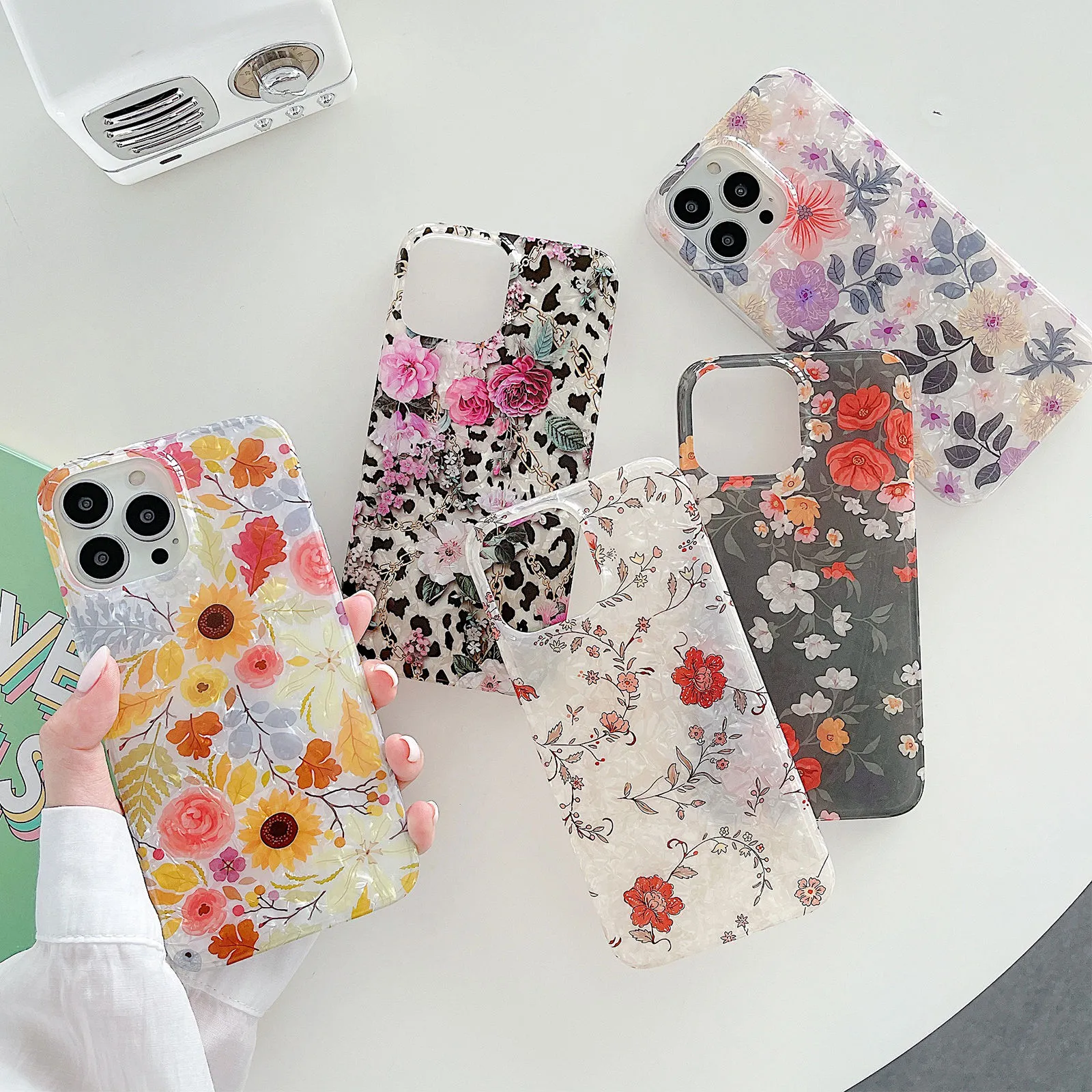 Étuis de téléphone mignons pour Samsung Galaxy A52 A72 A32 5G A51 A71 4G S21 S20 Plus S20 FE Note 20, coque Ultra souple à fleurs