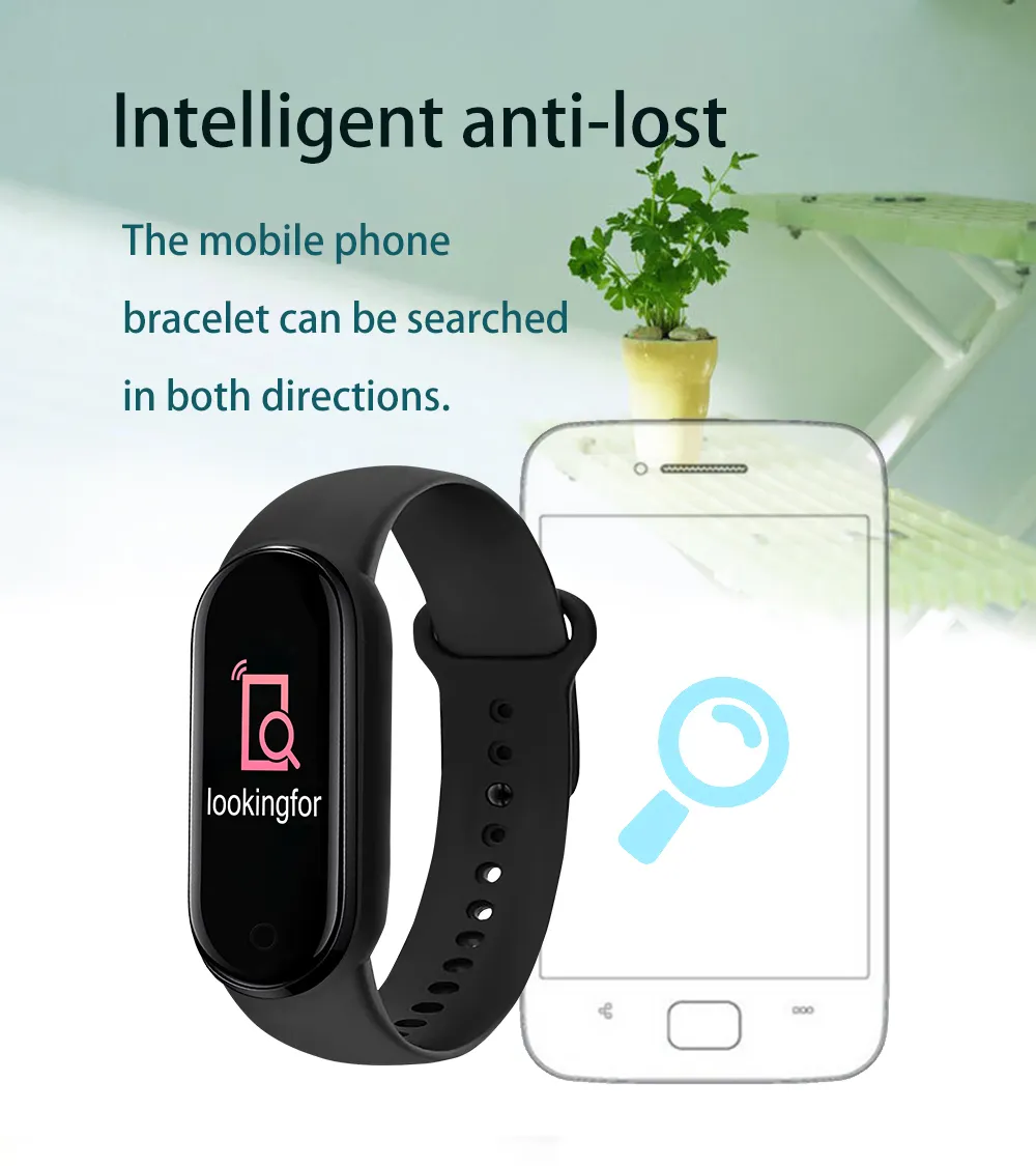 M6 0.96 polegadas Touch Touch Card Heart Pressure Medição Sono Monitoramento Personalizado Discagem USB Carregando Smart Watch