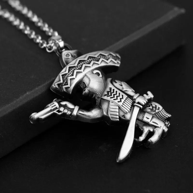 Pendant Necklaces AICSRAD Fashion MC Outlaw Motor Biker Mexican Necklace For Bandidos Motorcycle Club Worldwide Men Women Gift272u