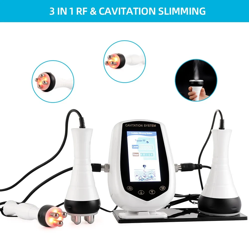 40K Cavitation Ultrasonic Body Slimming Machine Multipolar RF for Skin Tightening and Anti-Wrinkle Treatment WeightLoss and Skin Rejuvenation Beauty Device