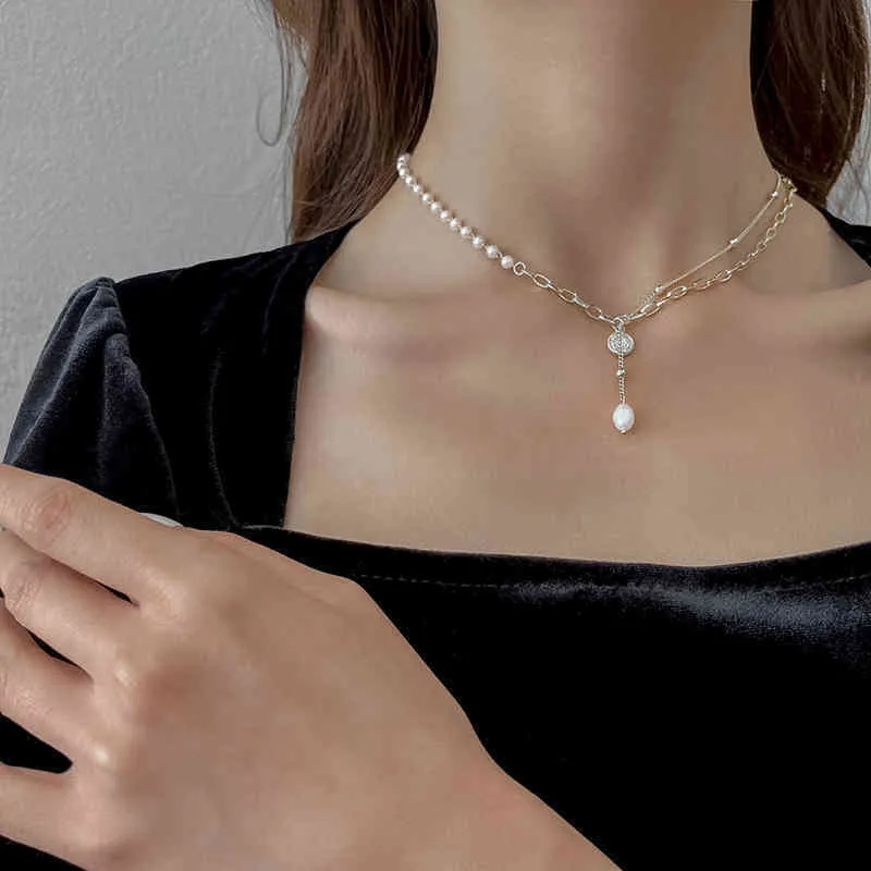NorthGarden 2021 Koreanische Mode Zierliche Halskette Frauen Perlen Kette Nette Perle Anhänger Halsband Vintage-Schmuck Kragen