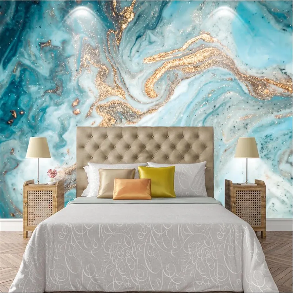 Benutzerdefinierte Tapete 3D-Landschaft abstrakte neue chinesische goldene Hintergrundwand Wohnzimmer Schlafzimmer2359