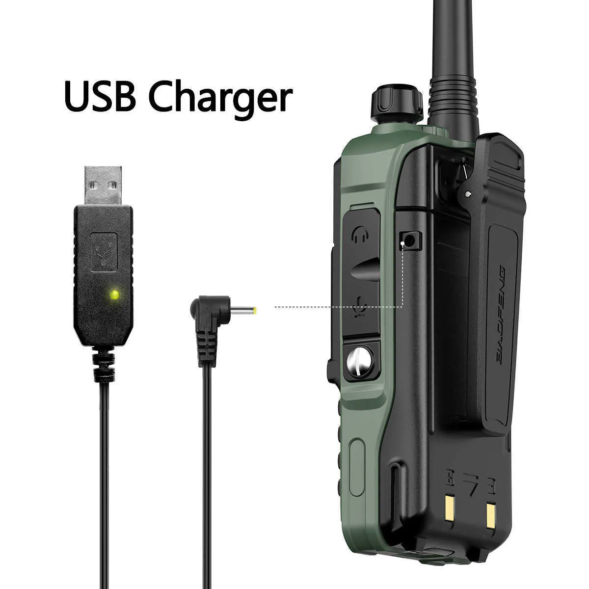 2021 NEU BaoFeng UV-S9 Plus Leistungsstarker Walkie-Talkie-CB-Radio-Transceiver 10 W 50 KM große Reichweite tragbar Für die Aufrüstung der Jagd im Wald