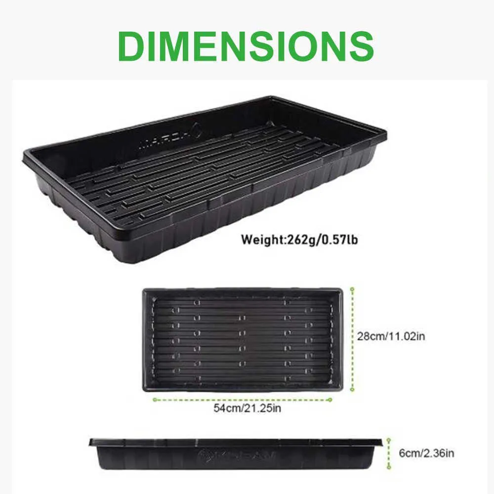 1.8mm Thickness Plant Growing Trays Nursery Seedling Holder Plate Starter for Greenhouse Hydroponics Seedlings Plant Germination 210615