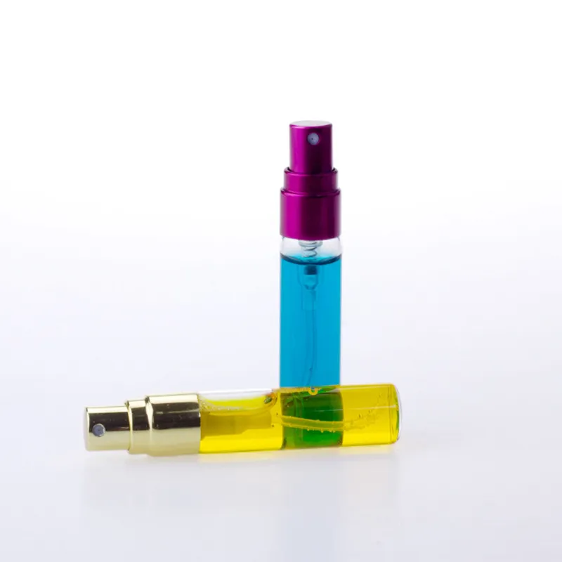 Spraypumpflaskor för parfym Tomt Mini Water Atomizer Glas Klar kosmetiska behållare med halmplastlock