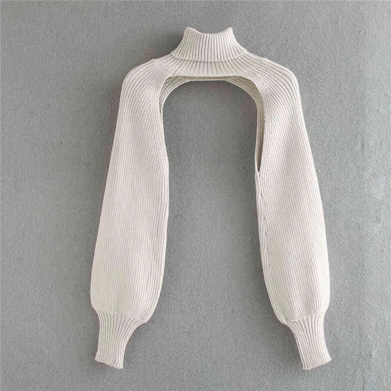 Evzer Женщины Осень мода ZA вязаные водолазки белые свитера сексуальные леди новый длинный рукав пуловер шикарные девушки уличная одежда Y1110