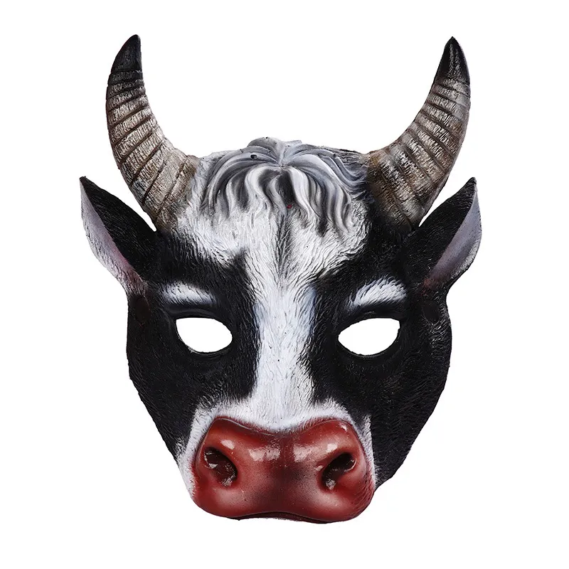 Halloween Ostern Party Kostüm Gesichtsmaske Mardi Gras 3D Kuh Masken Maskerade Requisiten PU Masque ENE18001