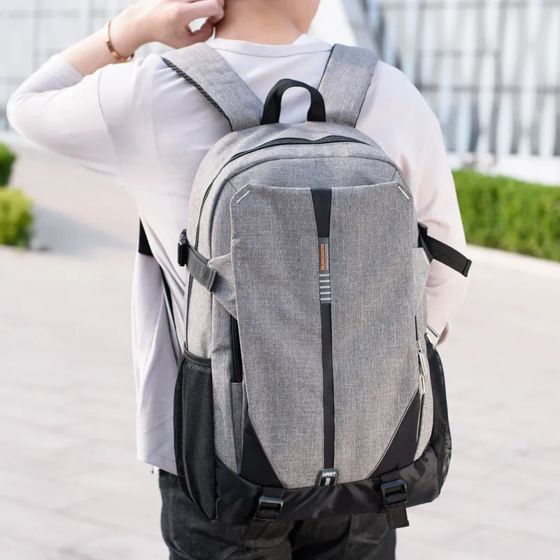 Män casual ryggsäck stor kapacitet nylon företag bärbar dator resa skolväskor