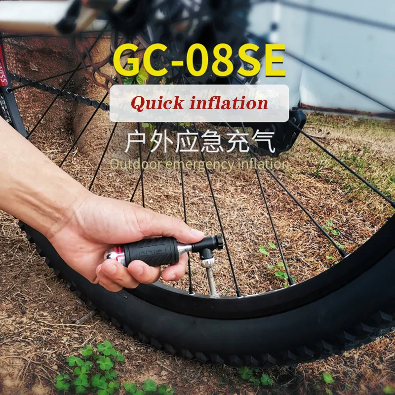 Giyo CO2 Şişman Schrader Presta Bisiklet Pompaları Alüminyum Lastik Tüpü Mini MTB Pompa Kartuş Bisiklet Onarımı Aksesuarları 220225