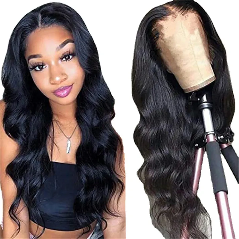 68 cm de long bouclés ondulés perruque synthétique simulation de cheveux humains perruques postiches pour les femmes noires et blanches en 3 couleurs 103d