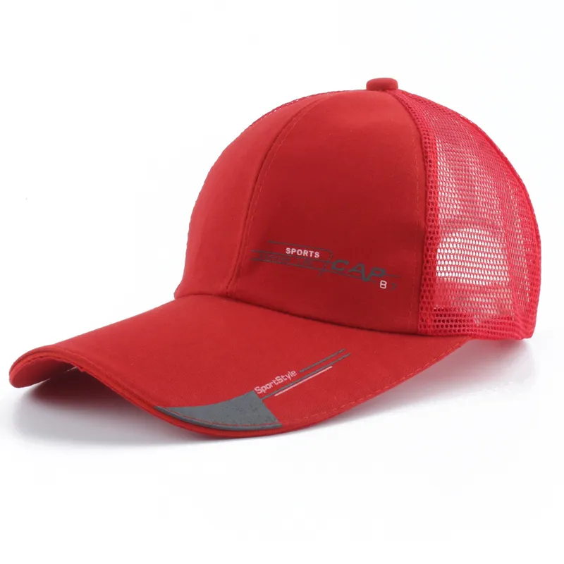 2019 Novo homem de verão Cap homem de beisebol homem grande viseira Sun Caps Outdoor Fishing caminhada correndo Running Breathable Mesh Sport Hats8729302