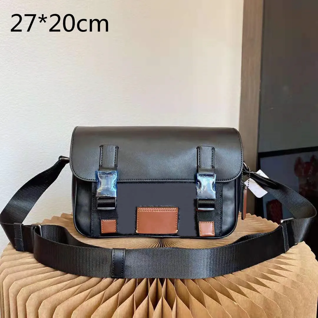 Unisex Men's Messenger Bags Black Briefcases Designer Crossbody Fashion Patchwork Shoulder Bag Letters Hasps Cover Cross Body302Y