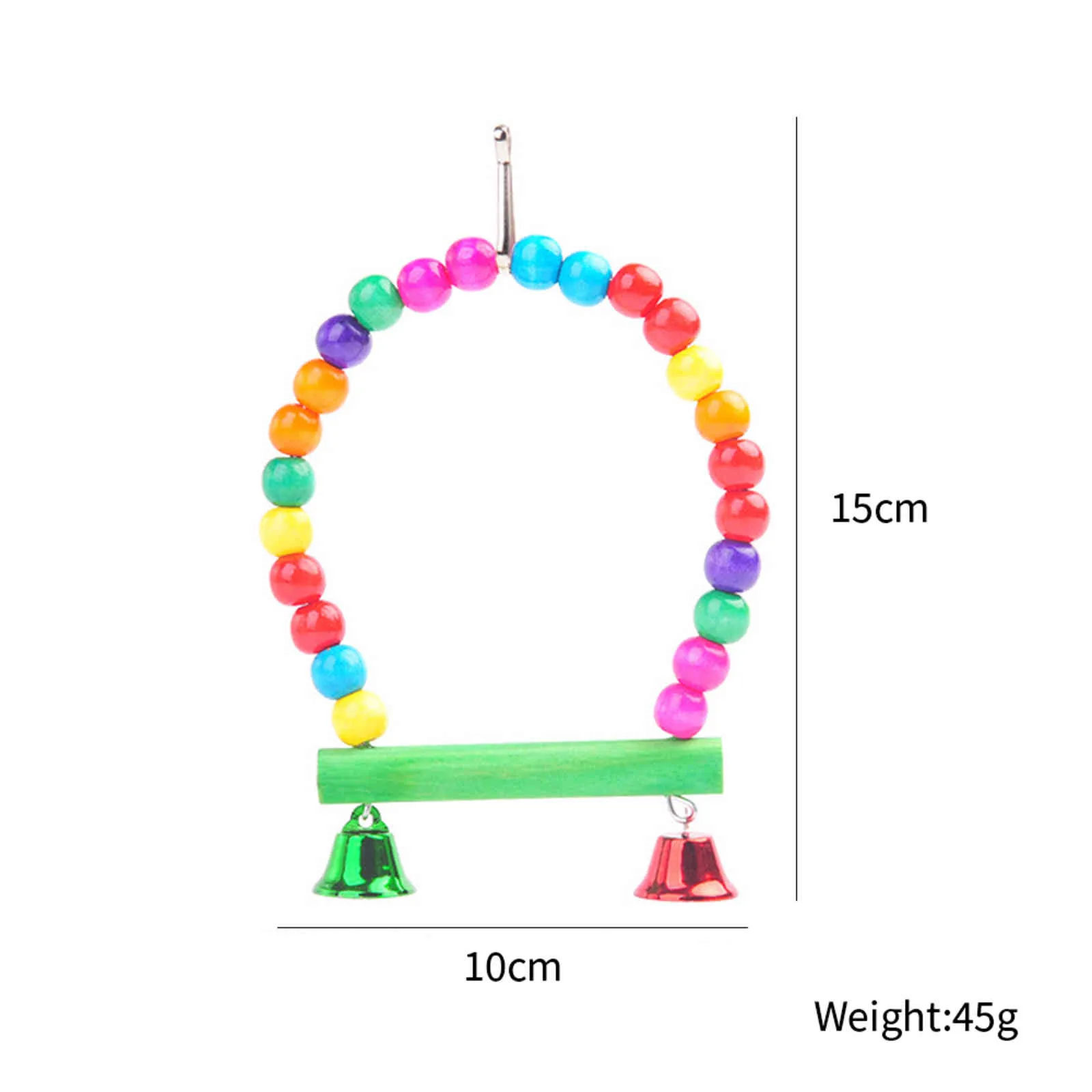 5/6 pièces pour perroquet jouets support fournitures en bois suspendu Cage balançoire pont suspendu oiseau jouet ensemble vent carillons