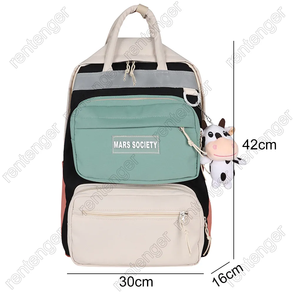 Zaino Donna Moda Studente universitario Kawaii Harajuku School Laptop ad alta capacità Viaggio Borsa da donna libro da ragazza carina