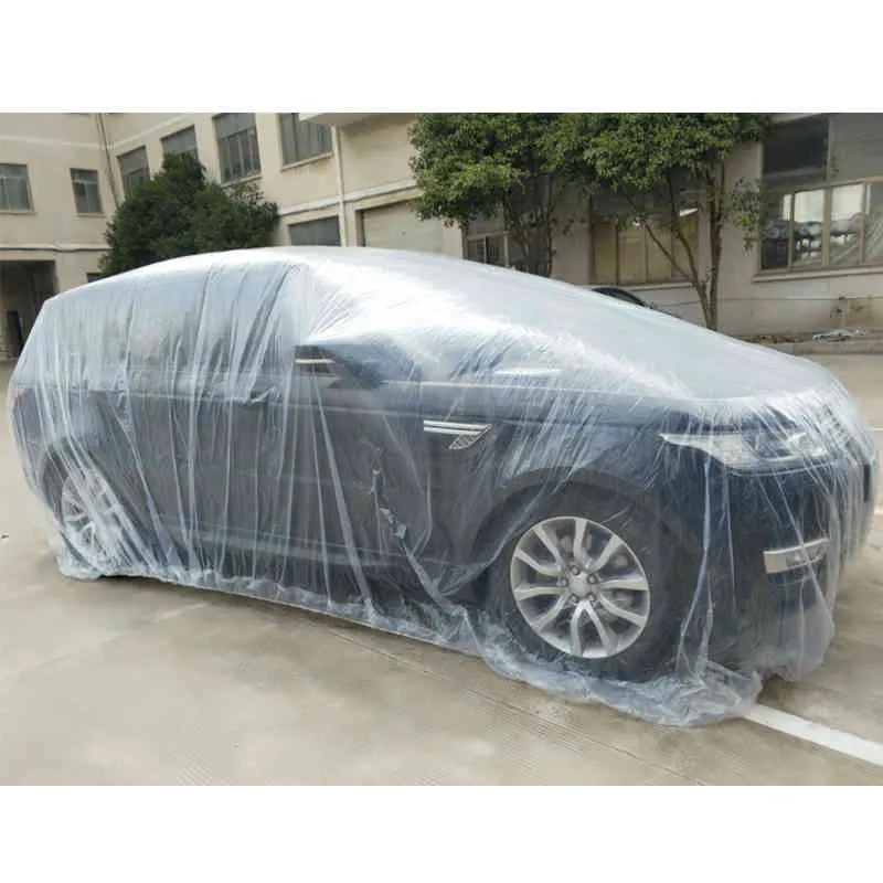 Universele Cover Waterdicht Stofdicht Wegwerp Maat M-XL Transparant Plastic Car Covers