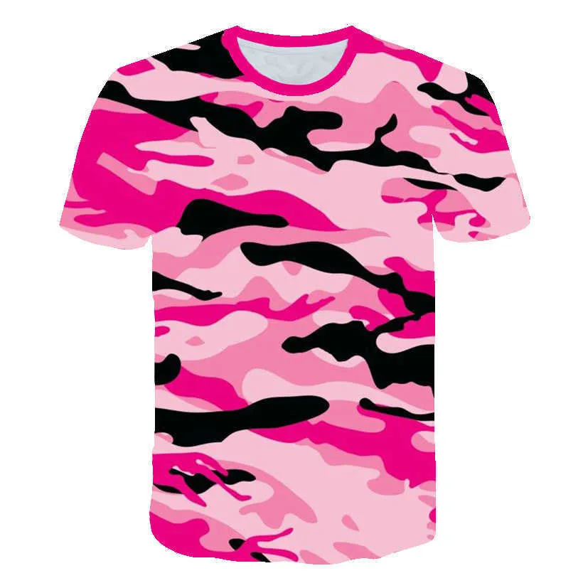 Sports de plein air Camouflage T-shirts Camping Tactique 3D Hommes été tops Randonnée Chasse Unisexe Camo Mode costume décontracté tees 210706