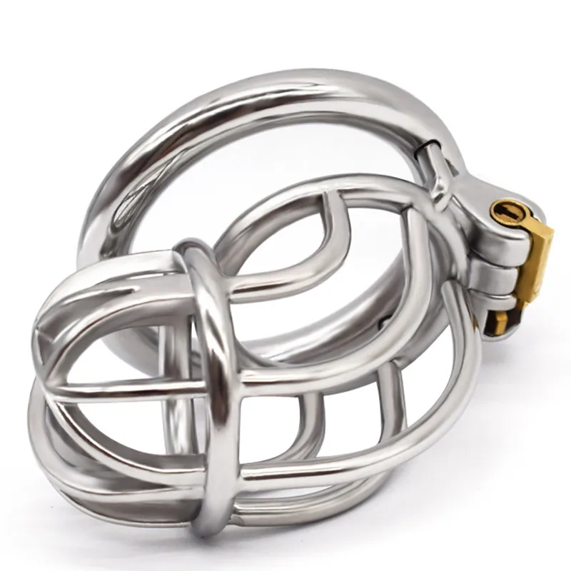 Massage FRRK Ergonomic Stainless Steel Stealth Lock Male Device Cock Cage Adult Game Sex Toys For Men Arc and Round Penis Ring7881838