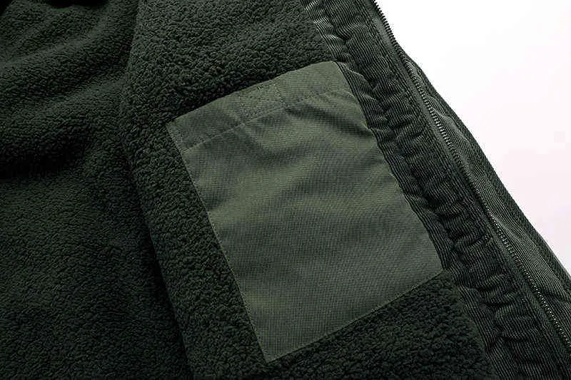 Inverno uomo addensare giacca calda cappuccio in pile Parka uomo soprabito allentato casual antivento Parka uomo giacca militare cappotto 211129