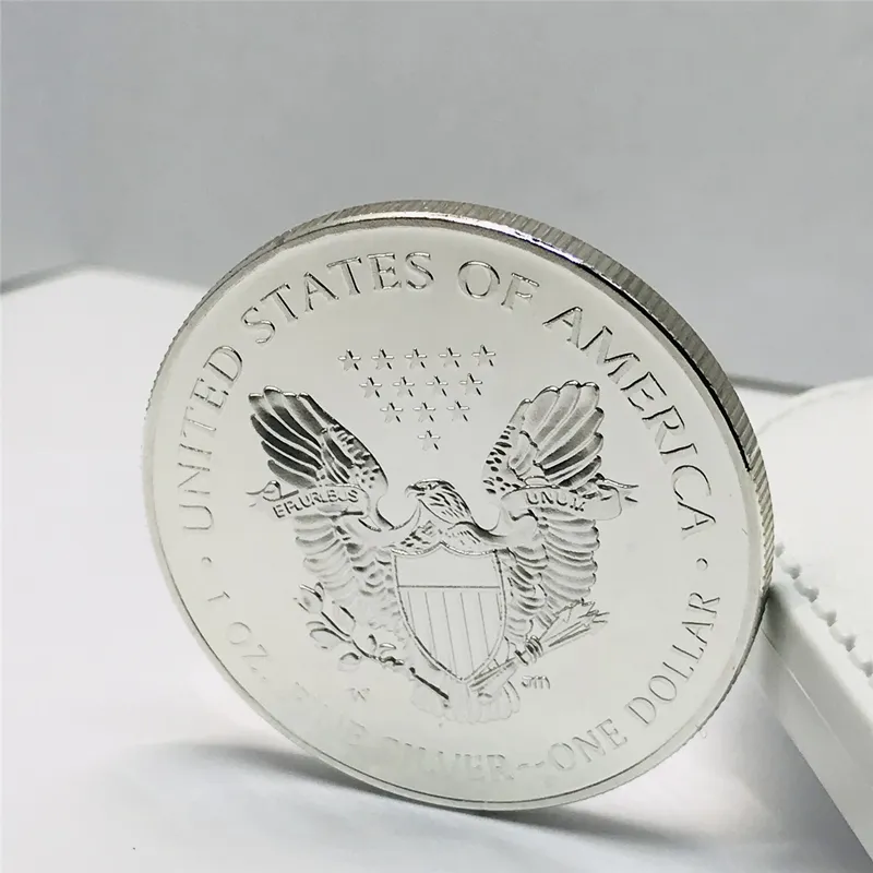 10 Adet Manyetik Olmayan 2022 Amerikan Kartal Metal Zanaat Özgürlük Gümüş Kaplama 1 OZ Tahsil Ev Dekorasyon Sanat hatıra parası