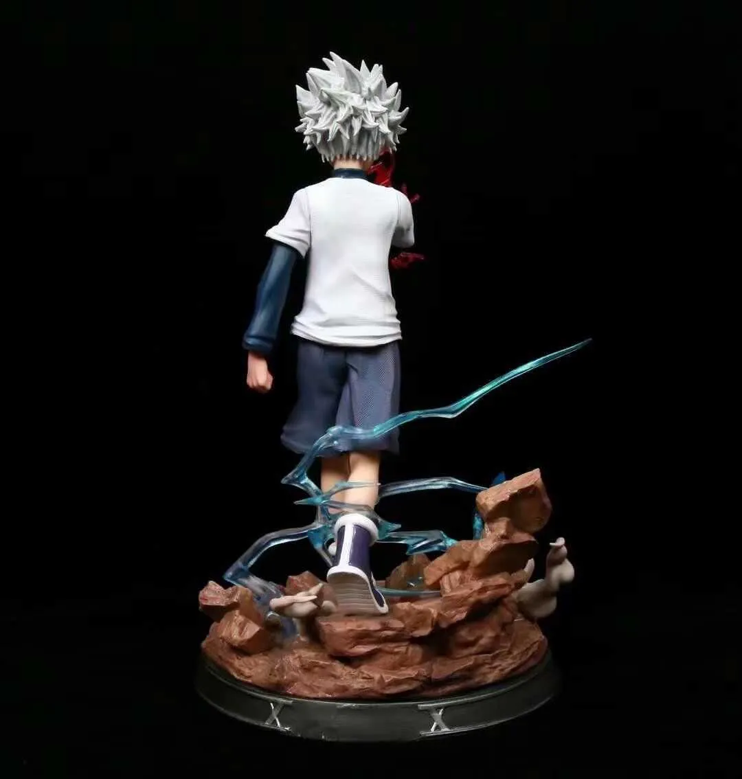 27cm 애니메이션 헌터 x 헌터 Killua Zoldyck 애니메이션 피규어 PVC 액션 피규어 장난감 일본 Collectible Model 인형 선물 Q0722