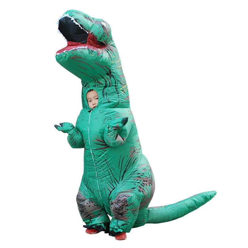 Gorący Sprzedawanie T Dinozaur Nadmuchiwany Kostium Dla Dzieci Anime Ubrania Party Cosplay Kostiumy Fancy Blow Up Dresses Good Gift Q0910