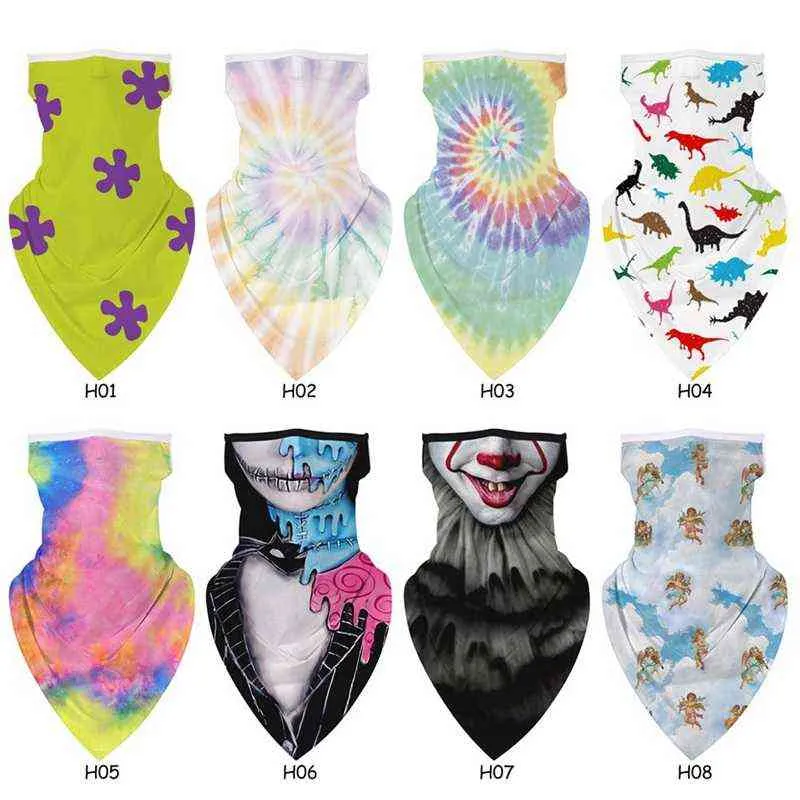 Garçons filles Bandanas cache-cou enfants couverture de visage magique multi fonction Protection UV bandeau randonnée écharpe Y1229