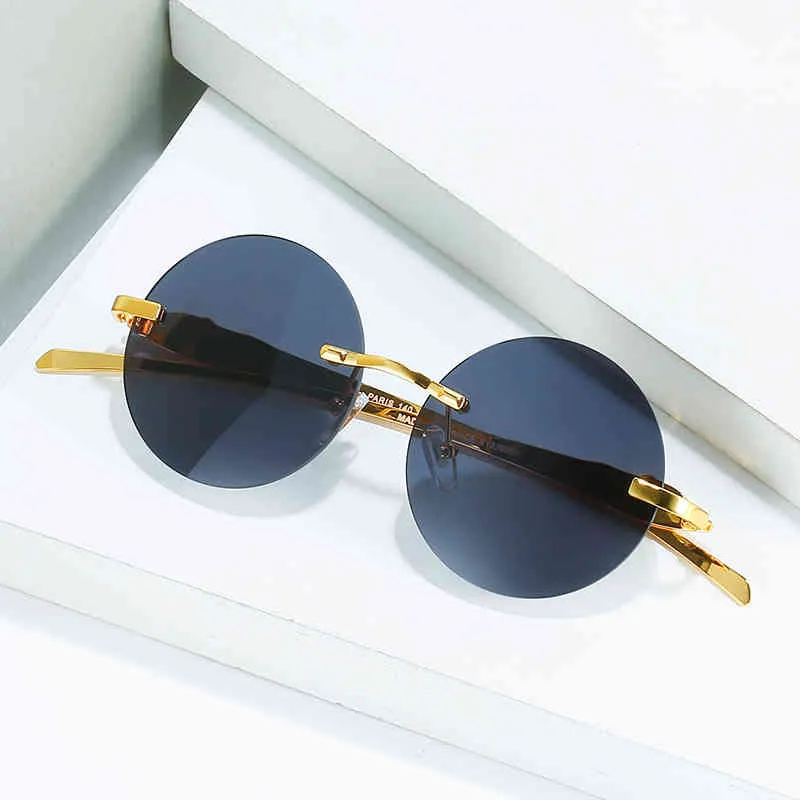 2024 Top -Designer 10% Rabatt auf Luxusdesignerin neuer Sonnenbrillen für Männer und Frauen 20% Rabatt Metal Head Rahmen Fashion Rund Frame Netto Rot Brille