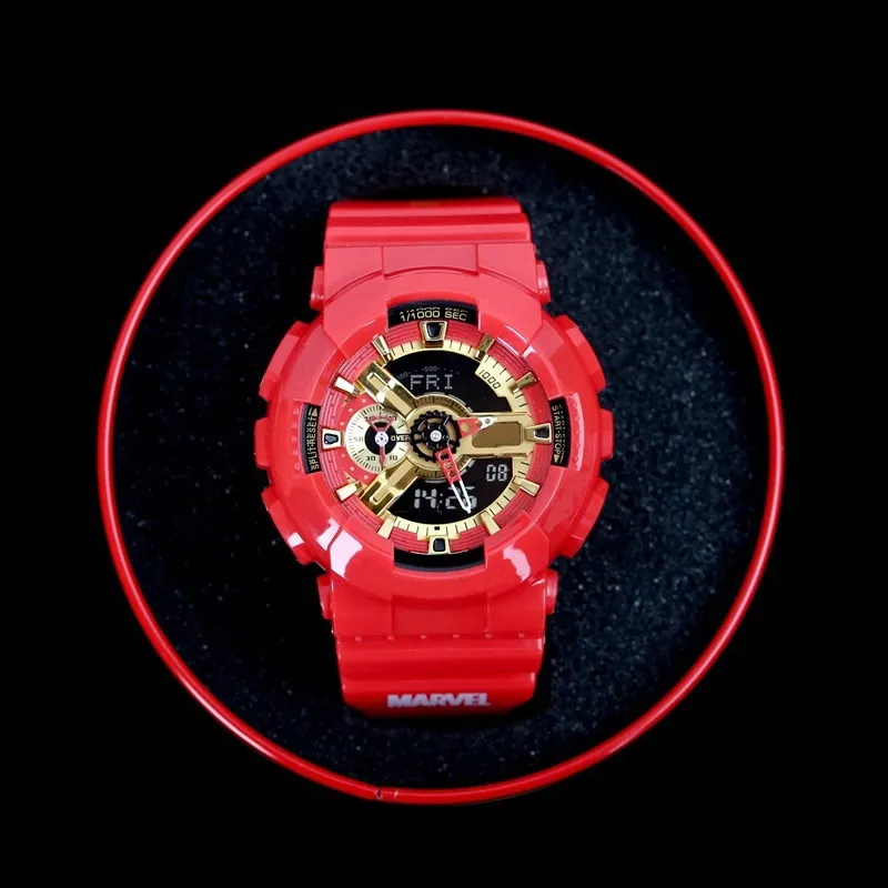 Nouveau G110 Montre mode cadran stéréo atmosphérique conception 3D édition saignante boîte en métal avec logo limité unique pour emballage à bulles277T