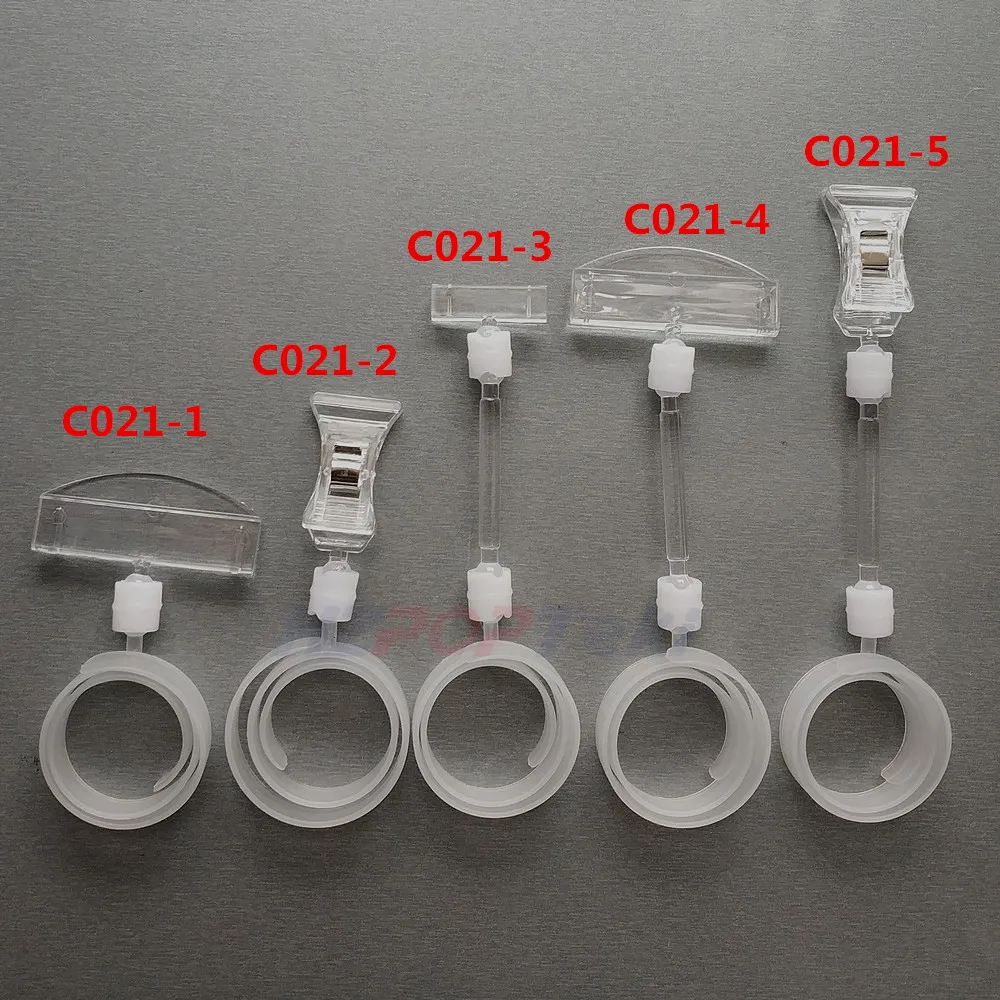 POP-Kunststoff-Preisschild-Schild, Kartendisplay, Promotion-Clips, Halter für Rohrwerbung im Supermarkt, Einzelhandelsgeschäft, 20 Stück