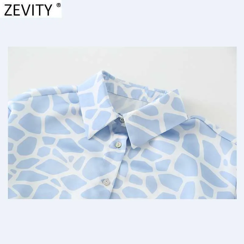 Zevity Women Fresh Leopard Print Casual Business Blouse Office Lady T Shirts Långärmad Satin Chemise Chic Blusas Tops LS9340 210603