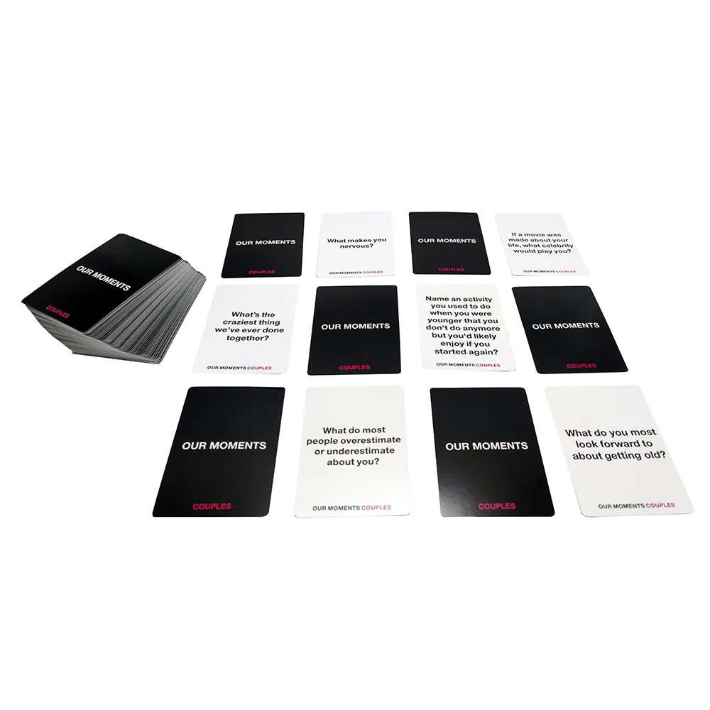 Jeu de cartes pour couples 2021. Démarreurs de conversation pour de bonnes relations. Amoureux NOS MOMENTS. Dialogues d'amour.