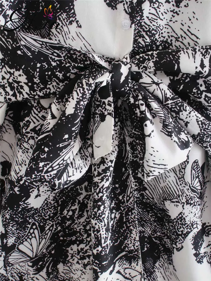 HSA Kobieta Letnia Odzież Czarny Drukowane Malarstwo Dress Sashes Founding Hem Malowanie Styl Unikalny Dorywczo Robe Femme 210716