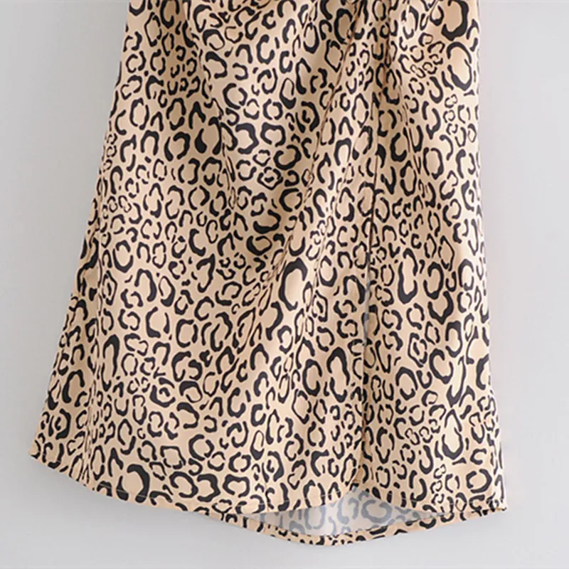 Sexy Women High Waist Skirt Summer Fashion Ladies Street Female Leopard Print Irregular Drawstring 210515