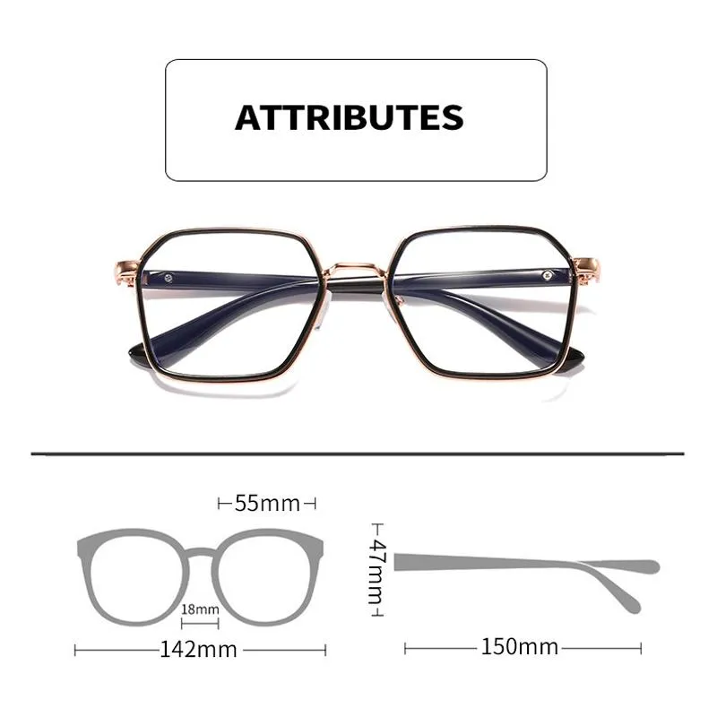 Seemfly -1 -1 5 -2 -2 5 -3 5 Blaues Licht blockierende fertige Myopie-Brille für Männer und Frauen, großer Rahmen, kurzsichtige Brillen, optische Brillen F284M