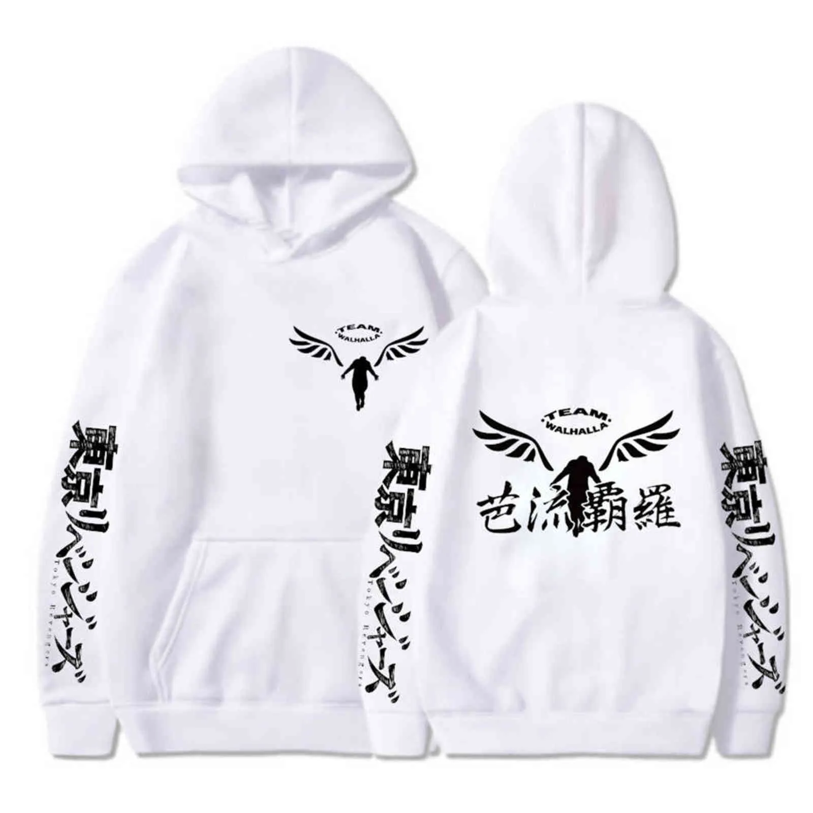 Gambar valhalla tokyo revengers hoodies anime cosplay pullover sweatshirts casual mode tryckta hoodie toppar 211103