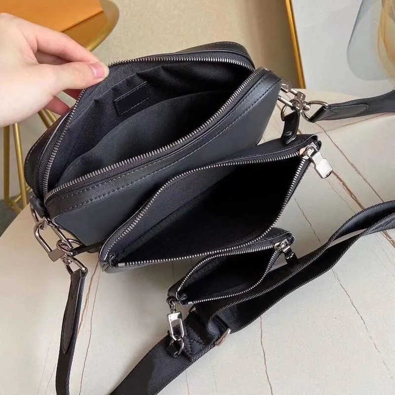 Genuine leather messenger bag set satchel fashion shoulder bag handbag for men presbyopic mini package shoulder bag wholesale 69443