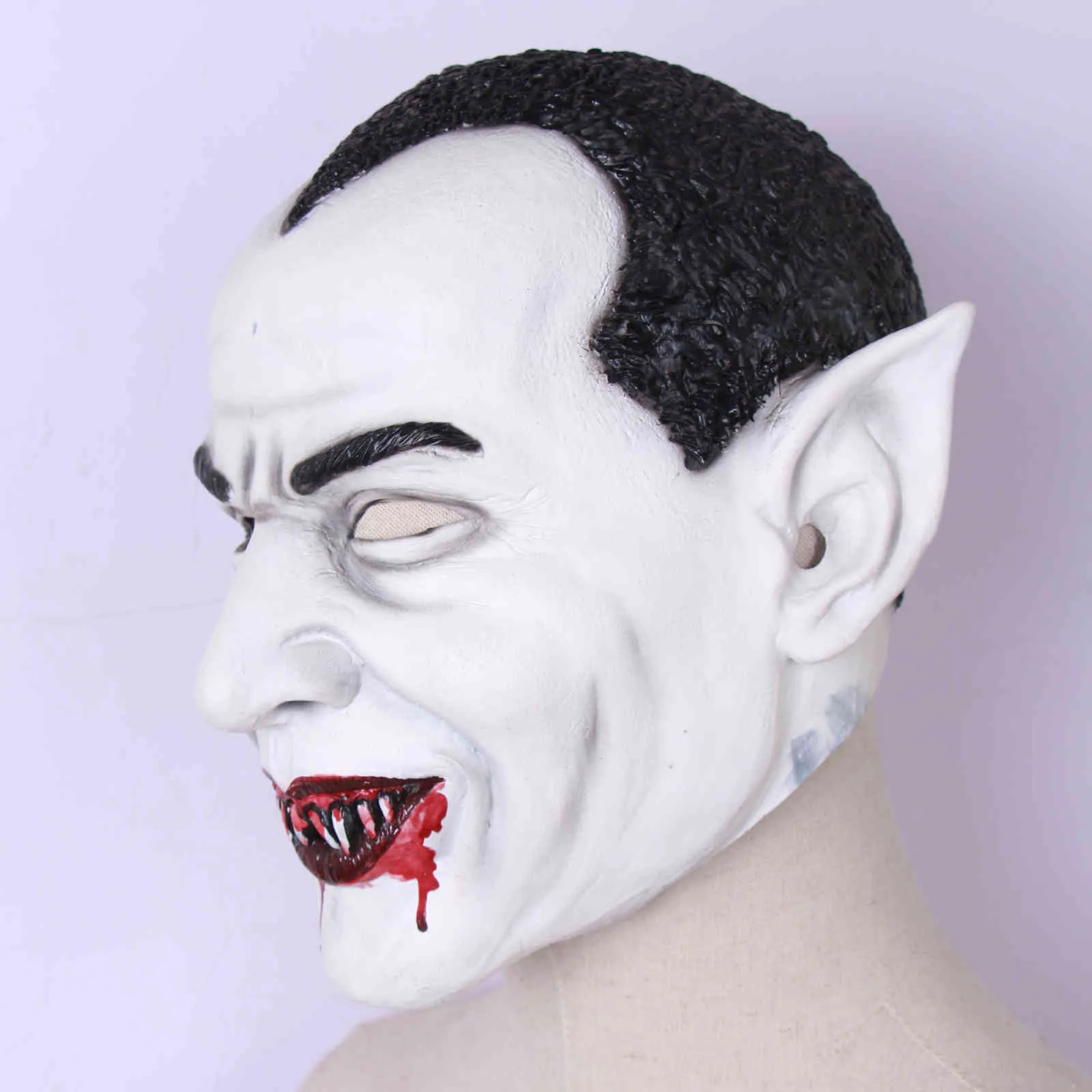 Ölümcül Sessizlik Korkunç Zombi Lateks Şeytan Ürpertici Yetişkin Cadılar Bayramı Mardi Gras Vampir Maskesi Kostüm Tepegöz