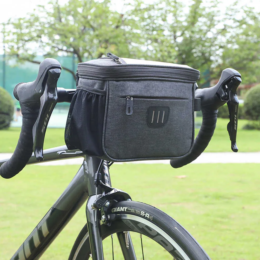 패션 자전거 전면 바구니 탑 프레임 핸들 바 가방 야외 방수 다기능 휴대용 어깨 가방 자전거 액세서리