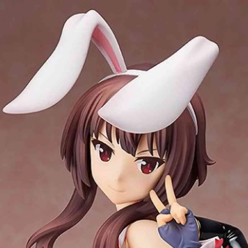 Anime frigör B-Style Kono Subarashii Sekai Ni Shukufuku O! Megumin Sexig Bunny PVC Action Figure Collection Model Toys Doll Gift