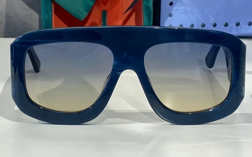 Lunettes de soleil surdimensionnées Lenses gris noir Pilot Sénots Occhiali da Sole Unisexe Fashion Sunglasses Lunettes Eyewear Accessoires UV400 ProtectI317V