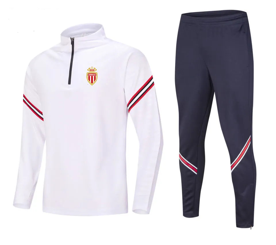 Nouvelle Association Sportive de Monaco Football Formation Survêtements Pour Hommes Veste De Jogging Ensembles Courir Sport Porter Football Accueil K2756