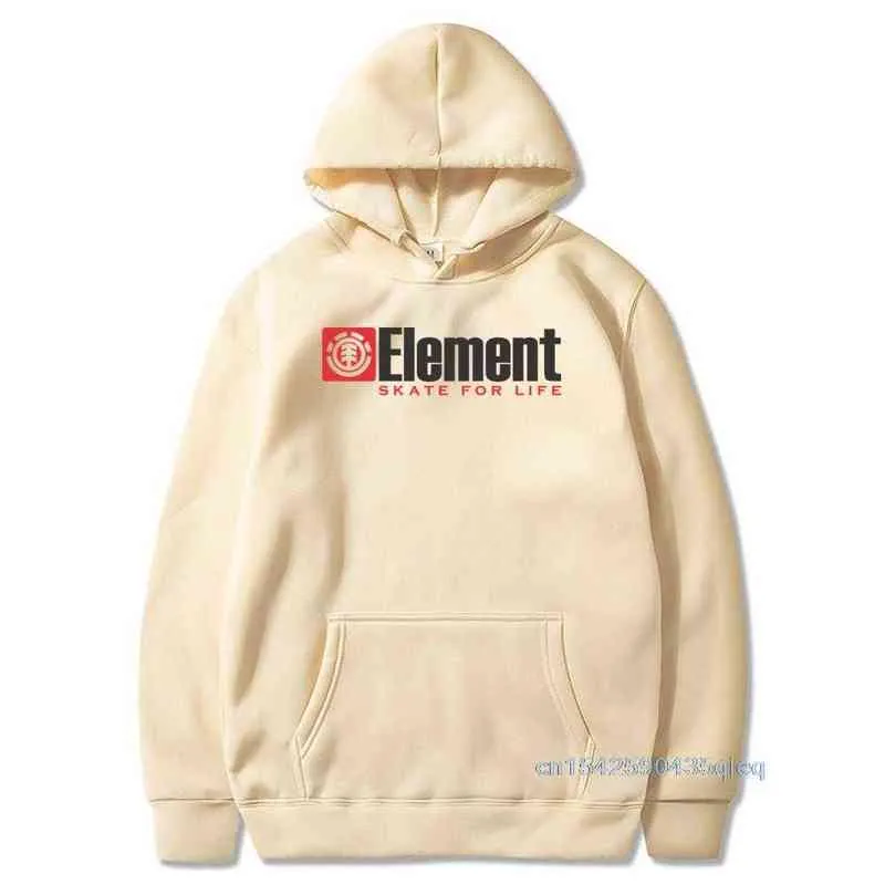 Element Hoodies Men Skater Hooded Element Skate For Life Tops Sweatshirt Simple Letter Custom Clothes Plus Size 220114