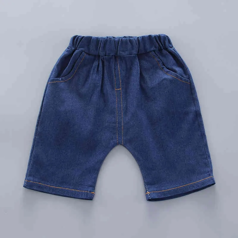 Летняя детская одежда для мальчиков, рубашка с принтом динозавра для мальчиков, топы, джинсовые шорты, одежда для новорожденных мальчиков 1, 2, 3, 4 лет 2103222052918